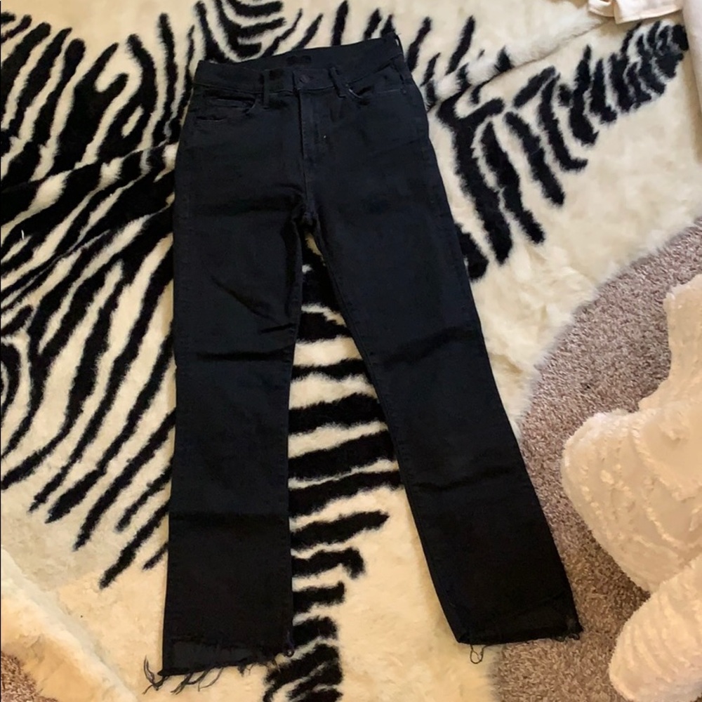Mother Jeans Insider Step Crop Fray Size 25